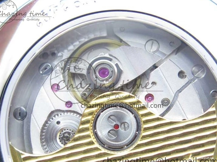 0311 MultiPurpose Villeret 6654 SS Complicated Function OMF 1:1 Best Edition White Dial on Black Leather Strap A6654 V 7901